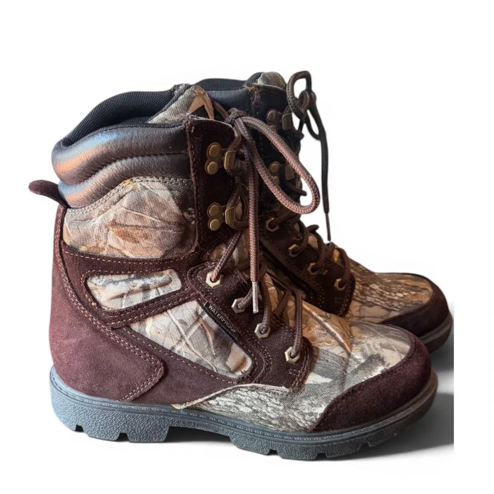 Realtree Mens Waterproof Hunting Boots Camo Thinsulate MRTH2012 Brown Size 7